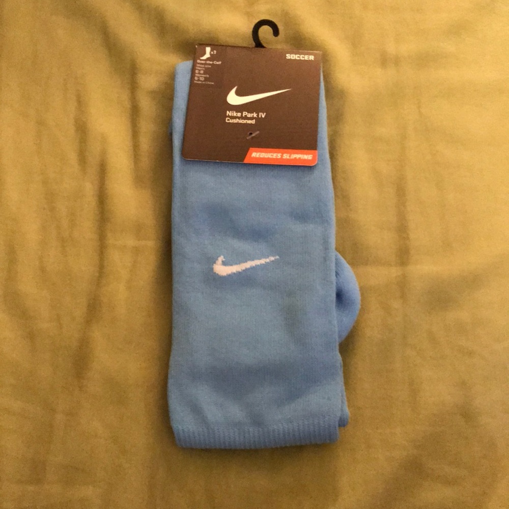 Light blue Nike soccer socks